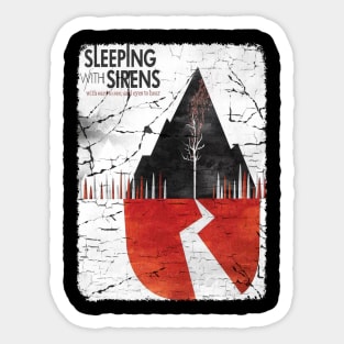 sleeping with sirens vintage crack Sticker